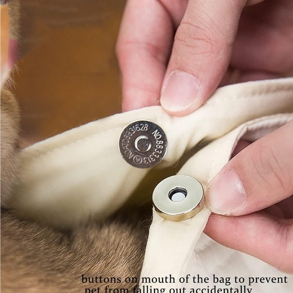 Puppy Carrier Sling Breathable Cotton Dog Shoulder Bag Hands Free Pet Travel Bag - Picture 6 of 8